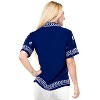 LA LEELA Women's Casual Hawaiian Short Sleeve Blouse Shirt Solid Blouses Button Down Dress Tops Tee Shirts T Shirts for Women - 2 of 3