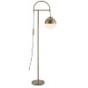 Zuo Modern Waterloo Floor Lamp – White & Bronze Arc Design, 68.9" H, Frosted Glass Sphere, Mid-Century Modern Accent Lighting - 3 of 4