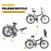 PAGED Steel Frame City Bicycle with Shimano Rear Derailleur,7 Speed Folding Bike with V Brakes for Teens & Adults - 3 of 4