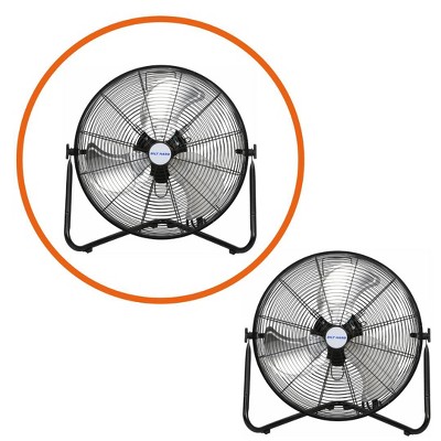 BILT HARD 20" High Velocity Floor Fan, 4600 CFM 3-Speed Industrial Shop Fan with Wall-Mounting System, Heavy Duty Metal Fan for Garage
