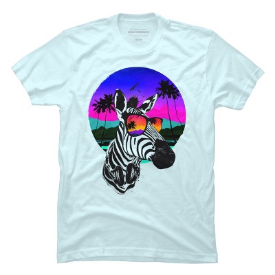 Men's Design By Humans Summer Zebra By clingcling T-Shirt