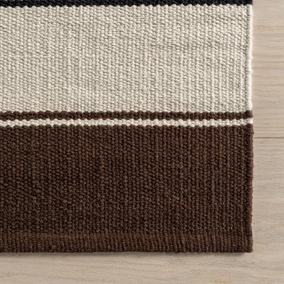 Quest Multicolor Striped Cotton 3' x 5' Area Rug