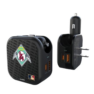 MLB Cooperstown West Teams Text Backdrop 18-Watt 2 in 1 USB A/C Charger - 1 of 3