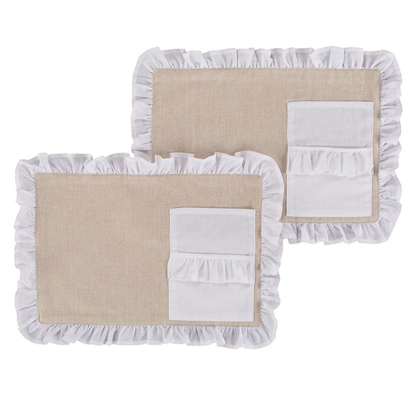 The Lakeside Collection Ruffled Table Runner or Placemats, 1 of 4