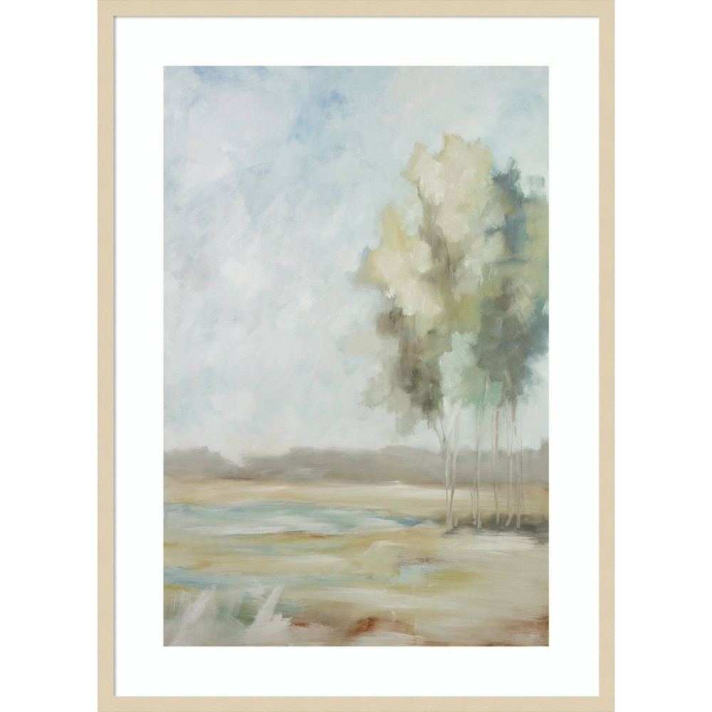 Photos - Other Decoration Amanti Art 30"x41" Solo Journey Horizon by Jacqueline Ellens Wood Framed Wall Art Print: Giclee, Modern Decor, Hardwood Fram