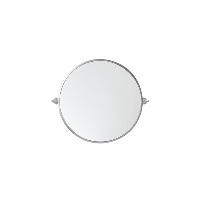 Elegant Lighting Round pivot mirror 24 inch in silver