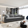 QingMoon 102.4 "  4-Seat Sectionals  Sofa Deep Seat Couches with Soft Pillows,Convertible Deep Seat Sofa Lounge Chair for Living Room Bedroom - 2 of 4