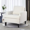 DOMETOUR Linen Fabric Single Armchair, Modern Upholstered Sofa Chair for Living Room Bedroom - 3 of 4