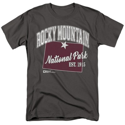 Rocky Mountain National Park State Line Adult T-Shirt Charcoal