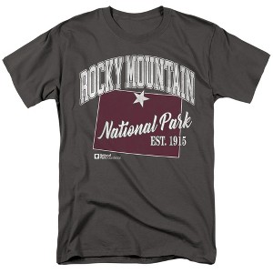 Rocky Mountain National Park State Line Adult T-Shirt Charcoal - 1 of 4