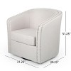 CENGHU Modern Upholstered Swivel Chair,Rolled Arm Modern Accent Chair - 3 of 4