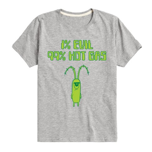 Boys' - SpongeBob SquarePants - Plankton One Percent Evil Short Sleeve Graphic T-Shirt - image 1 of 4