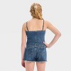 Girls' Button-Front Denim Tank Top - art class™ - 2 of 3