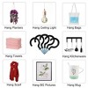 Unique Bargains Metal Home Vinyl Coated Screws in Cup Ceiling Hooks 50 Pcs - 3 of 4