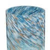 360 Lighting Modern Coastal Accent Table Lamp 13 1/2" High Brass Blue Art Glass Cylinder Shade for Bedroom Living Room Nightstand - 3 of 4