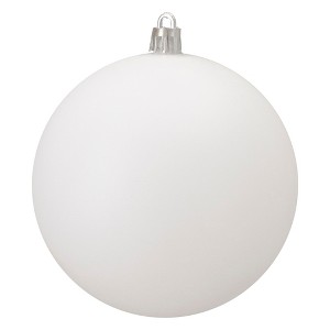 Northlight 4" Shatterproof Matte Christmas Ball Ornament - White - 1 of 3