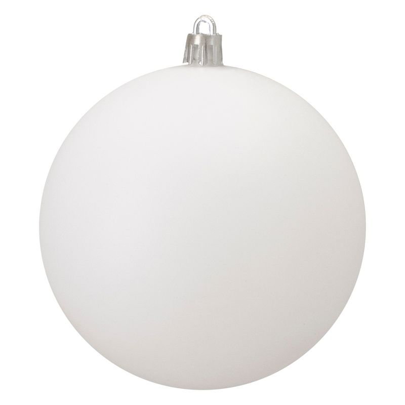 Northlight 12ct Shatterproof Matte Christmas Ball Ornament Set 4" - White, 3 of 4