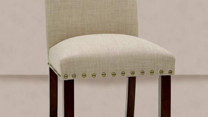 Set of 2 Michele Dining Chair with Nailhead Trim Linen - HomePop, 2 of 14, play video