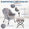 Lazy Chair with Ottoman, Large Lounge Accent Chair, Comfy Armchair with Folding Footrest,Reading Armchair with Side Pocket for Living Room, Bedroom - 4 of 4