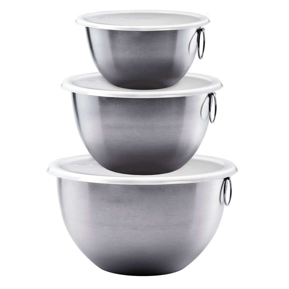 Tovolo Set of 3 Stainless Steel Mixing Bowls