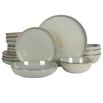 CREATABLE 33068 Set Piatti Sofia Stone 12 Pezzi: Porcellana Europea Di Qualità, Colore Grigio. Composizione: 4 Piatti Piani 28 Cm, 4 Dessert 21 Cm, 4 Zuppa/multiuso 21 Cm. Forma Coupé Moderna Con Rilievo Classico. Lavabile In Lavastoviglie E Microonde. Per Una Tavola Elegante Ogni Giorno!