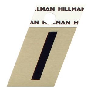 Hillman 1.5 in. Black Aluminum Self-Adhesive Letter I 1 pc (Case of 6) - 1 of 1