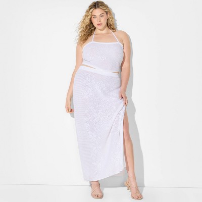 Women's Rose Pointelle Sweater Maxi Skirt - Wild Fable™