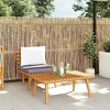 vidaXL 2 Piece Patio Lounge Set with Cushions Solid Acacia Wood - 2 of 4
