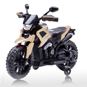 6V Kids Ride-On Motorcycle with Training Wheels, Headlight & Music, Adjustable 2-5 MPH Electric Toddler Bike for Boys & Girls - 1 of 1