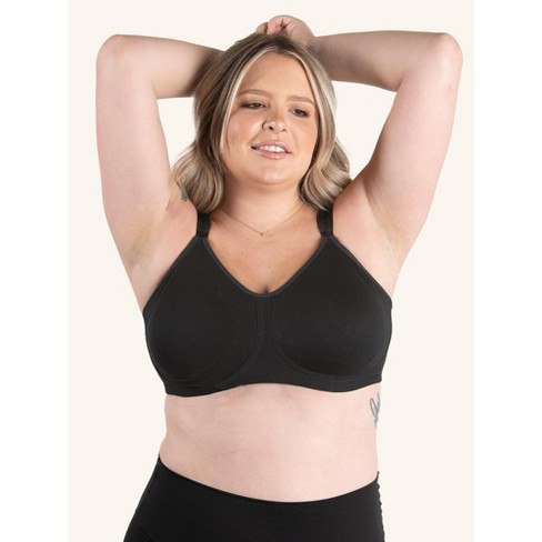 Leading Lady The Meryl - Cotton Front-closure Comfort & Sleep Bra In Black,  Size: 42 / Fgh : Target