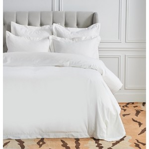 EY Essentials Hemstitch White King Duvet Cover - 1 of 3