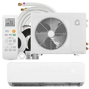 Garvee 12000 BTU Mini Split AC w/WiFi Work Alexa 19 SEER2 Cools Up to 750 Sq. Ft, w/1 Ton Heat Pump Pre-Charged & Installation Kit, Ultra-Quiet - 1 of 4