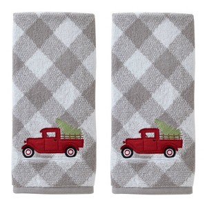 SKL Home 2pc Farm Truck Hand Towels : Microfiber, Machine Washable, Non-Slip Backing - 1 of 4