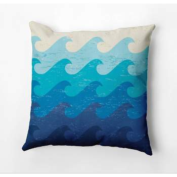 18"x18" Deep Sea Square Throw Pillow Blue - e by design