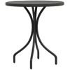 VisioGear Patio End Tables, 2-Tier End Table, Outdoor Caffe Table for Balcony, Terrace, Black, 26"*26"*28.1" - 2 of 4