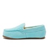 Kids Fuzzy Lined Suede Moccasin Slippers - 3 of 4