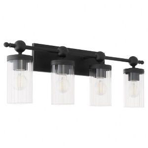 Quorum Lighting Lee Boulevard 4 - Light Vanity in  Matte Black - 1 of 1