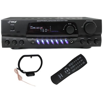 Pyle Pro 200 Watt Home Digital Display Screen AM and FM Stereo Amp Theater Audio