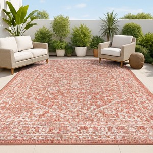 JONATHAN Y Malta Bohemian Medallion Textured Weave Indoor/Outdoor Area Rug - 1 of 4