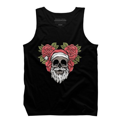Men's Design By Humans Christmas with flowers Illustration By rukurustudio Tank Top