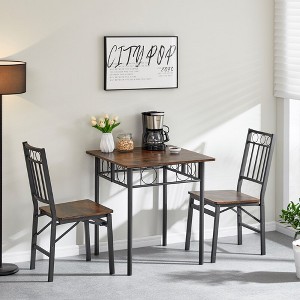 Dining Assemble Metal& Wood Seat Modern Style for Dining Room Decor Folding Retro Chair - 1 of 4