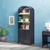 NicBex Farmhouse Bookcase Storage Cabinet Kitchen Pantry 5 Adjustable Shelves Rustic Chic Living Room Furniture - 3 of 4