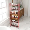 HDZNVF 6-Tier Rolling Cart Gap Kitchen Slim Slide Out Storage Tower Rack with Wheels - 3 of 4