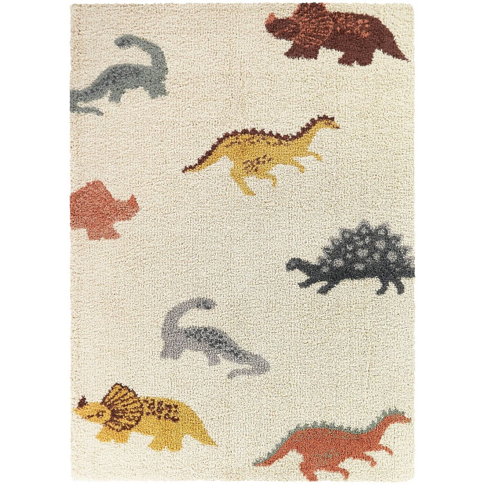 Photos - Area Rug 4'4"x6' Dinosaur Kids'  Cream - Balta Rugs