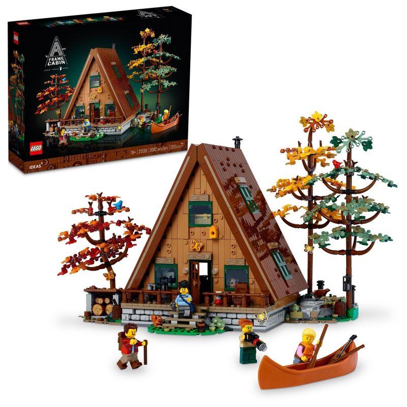 LEGO Ideas A-Frame Cabin Collectible Display Set 21338, 1 of 8