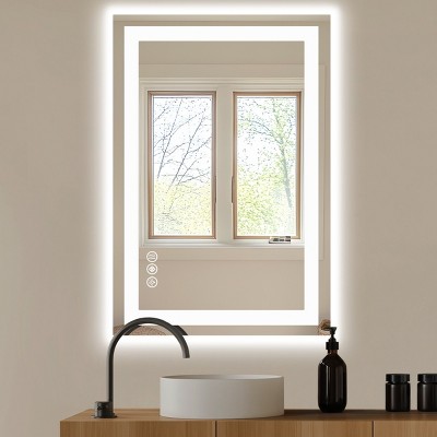 GlasFlength Decorative Wall Mirrors Rectangular Accent Mirror Wall Mirror Decorative Mirror Bathroom Mirror for Room, Silver, 23.5"*35.3"*1.2"