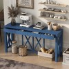 NicBex Modern Crisscross Design Console Table with 4 Storage Drawers,Entryway Table Foyer Tables for Hallway,Kitchen,Living Room - 2 of 4
