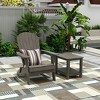 WestinTrends Tuscany HIPS¬¨‚Ä†Outdoor¬¨‚Ä†Patio¬¨‚Ä†Folding¬¨‚Ä†Adirondack¬¨‚Ä†Chair with Side Table (2-Piece Set) - 2 of 4