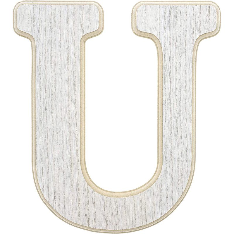 Genie Crafts Unfinished Wood 12-Inch Decorative Letters U Alphabet for DIY Crafts & Home Wall Decor, 1 of 7