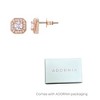 Adornia 14k Rose Gold CZ Halo Square Cushion Stud Earrings - 4 of 4
